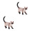 2St Siamese Kat Model Plastic Speelgoed Kinder Cognitief Meerkleurig 9