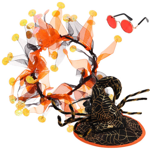2Sets Halloween Huisdier Halsband Set Met Hoed