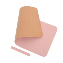 4St Extra Grote Muismat Roze Leer Met Scratchproof Bescherming