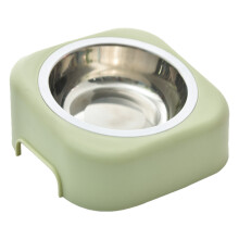 Ciotola doppia per cani dal design ergonomico, in acciaio inossidabile, che garantisce una postura di alimentazione confortevole per la colonna