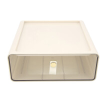 Efficient Storage Companion, Durable PET Material, Silicone Handle for Comfort & Transparent Drawer Storage Box for Easy Item Spotting