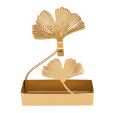 Ginkgoblatt-Räucherstäbchenhalter mit elegantem Goldfinish, rostbeständiger Eisenhalter für die Aromatherapie in Innenräumen,