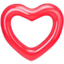 Heart Design Pool Floats for Easy Inflate Carry, Safe Durable Transparent Design Swim Tube Rings, Versatile Pool Party Games for Toddlers