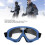 Skibrille PC Durchsichtige Gläser UV-Schutz Winddicht Dunkelblauer Rahmen 5