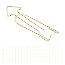 100 Stück süße goldene Metall-Planerclips für Büro, Zuhause, Schule Pfeilkopf-Design