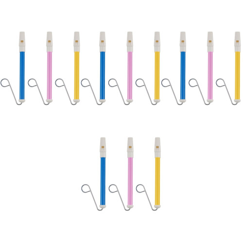 12Pièces Jouets Soufflants Enfants Flûte Push-Pull Couleurs Variées 2