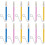 12Pièces Jouets Soufflants Enfants Flûte Push-Pull Couleurs Variées 5