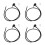4St Fietsband Inflatorslang Plastic, En Met Adapter Set 5