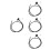 4St Fietsband Inflatorslang Plastic, En Met Adapter Set 8