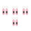 8St ABS Mini Digitale Roze Sleutelhanger School En 6