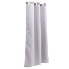 2Pcs Grey Room Darkening Curtain Polyester Window Drapes
