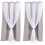 2Pcs Grey Room Darkening Curtain Polyester Window Drapes 4
