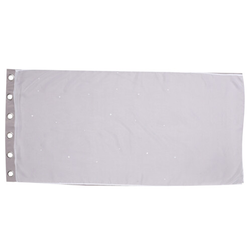 2Pcs Grey Room Darkening Curtain Polyester Window Drapes 2