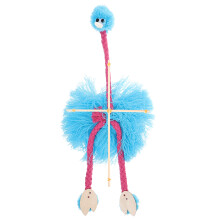 2St Dieren Marionet Struisvogel Hout En Wol Voor Kinderen