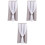 3Pcs Polyester Grey Blackout Drapes Sun Blocking Window Curtain 5