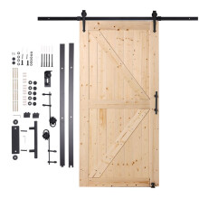 Schiebetür-Set und Beschläge-Duoku-42" x 84" Holzschiebetür-Glatter und Leiser Betrieb