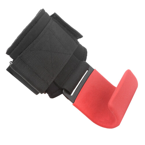 Gym Power Training Pull Up Hooks with Wrist Wraps Red Anti-Fatigue 2