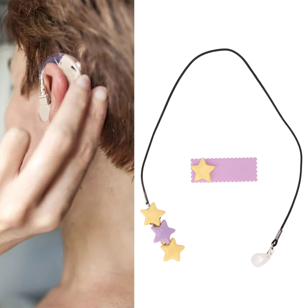 Portable Hearing Aids Lanyard for Children, Nylon Silicone ABS Clip