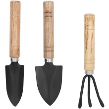 Comfortable Wood Handle Tools for Indoor Gardening, Garden Tools Set with Ergonomic Design,3Pcs Durable Supplies for Loosening Soil and Transplanting