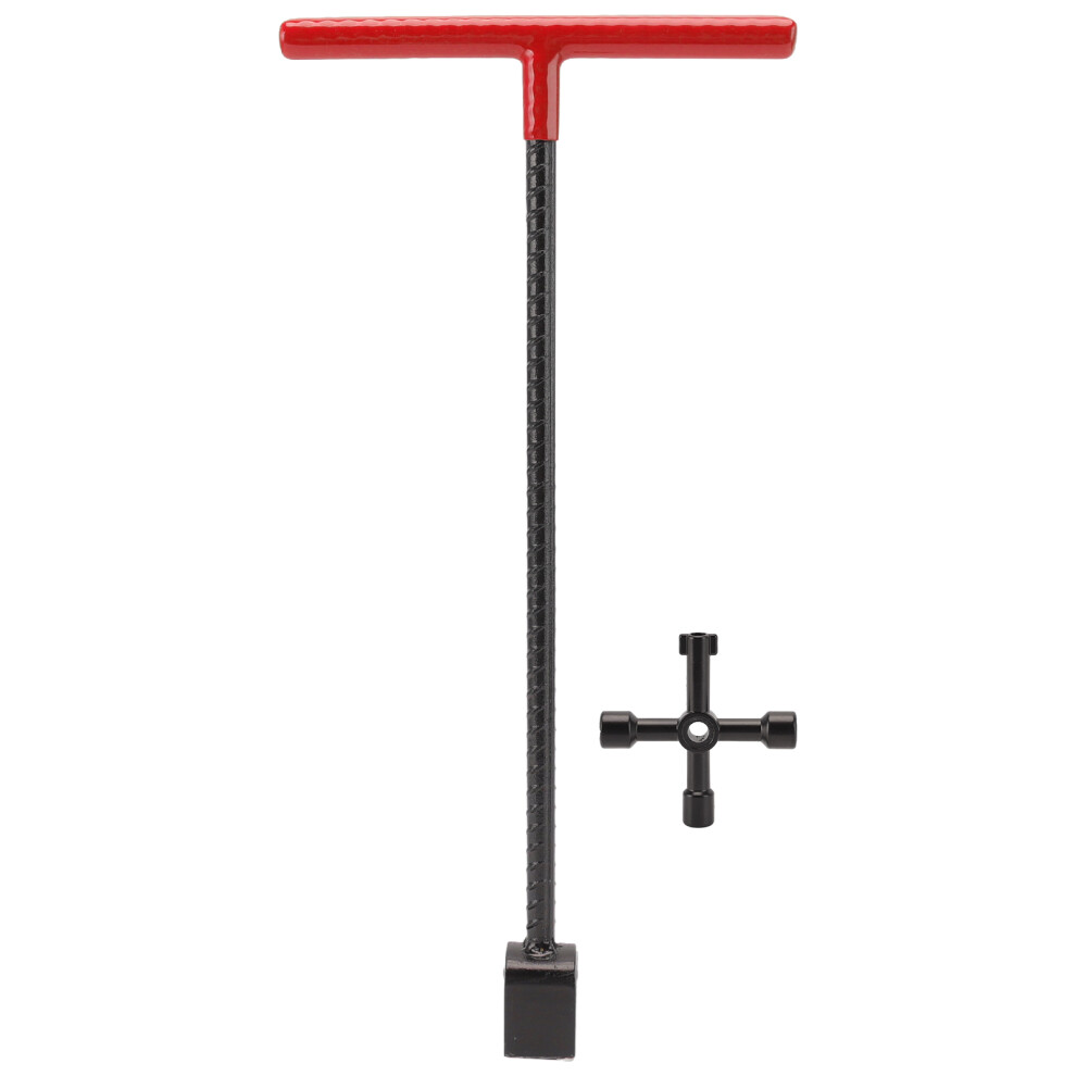Water Meter Key With T Handle, Main Water Supply Shut Off Wrench Tool, 4 Way Multi Function Utility Key Included, High Quality Heavy Duty Steel 9441426068570