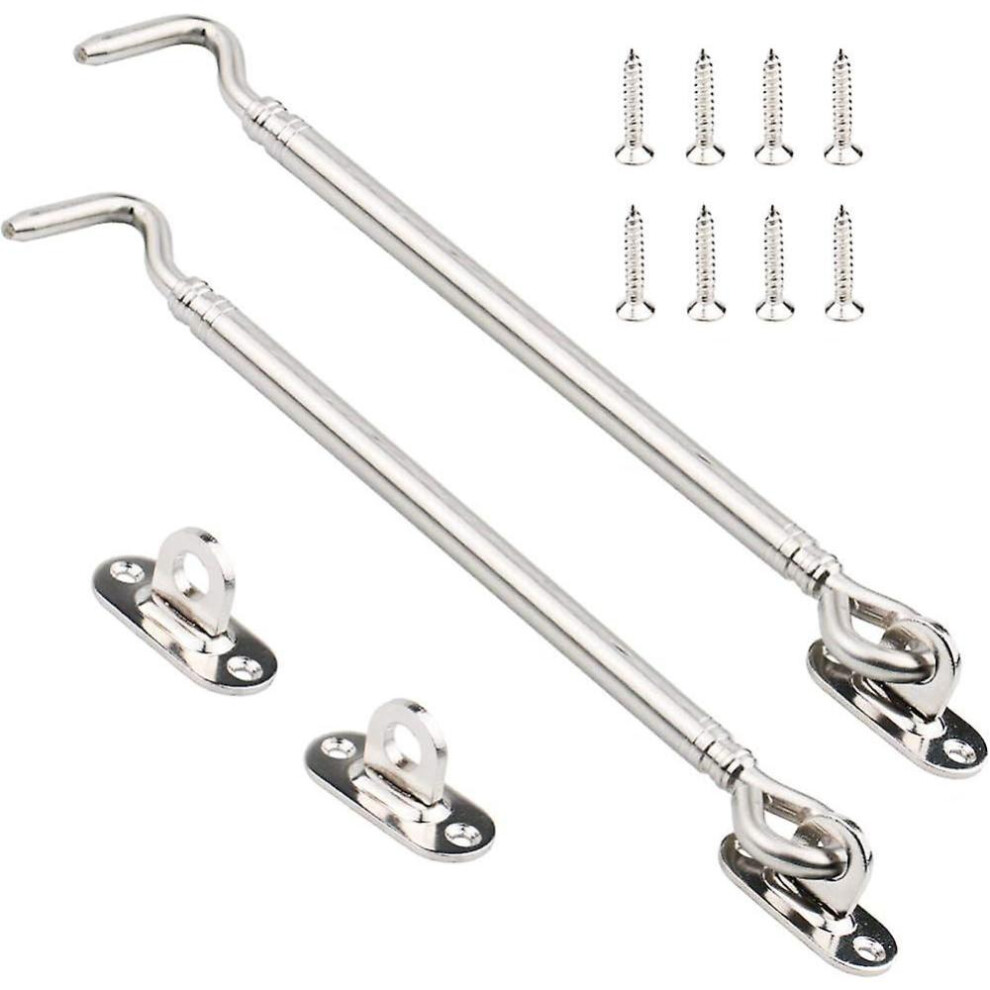 High-Quality Rust Resistant Cabin Hook And Eye Latch, Solid Structure Anti-Corrosion Stainless Steel Privacy Swivel Hooks For Gate Door, Wide 9405630096378