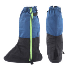 Portable XL Blue Waterproof Gaiters with Reflective and Non-Slip Sole