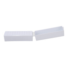 Soporte para taladro de uñas con diseño de ranuras especiales. Caja de almacenamiento para cabezales de pulido, ideal para viajes, a prueba de