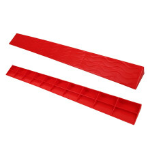 Plastic Curb Ramp 1500Kg Load Non Slip Surface for Car Bike Mower Garage Red 100x8x2.5cm