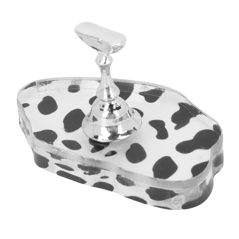 Silver Acrylic Nail Art Display Stand Portable Salon Practice Nail Tip Holder