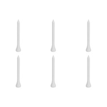 50Pcs Maple Wood White Golf Tee Holder 70mm Long Ball Base Set