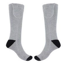 Rechargeable Electric Heated Socks, 3 Speeds, Waterproof, Washable, Grey