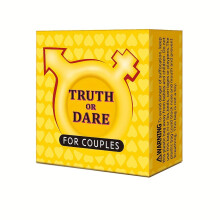 Couples Truth or Dare Game with 50 Cards Romantic Bedroom Intimacy Play Yellow 5cm