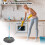 Spin Mop with 360 Rotation and Self Twist Dewatering, Telescopic Handle for MultiSurface Cleaning 4