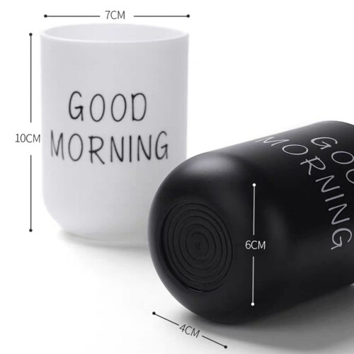Drinking Cup for Bathroom, Easy to Clean Smooth Surface Plastic Toothbrush Holder with Comfortable Grip, Reusable Multifunctional Use Durable 2