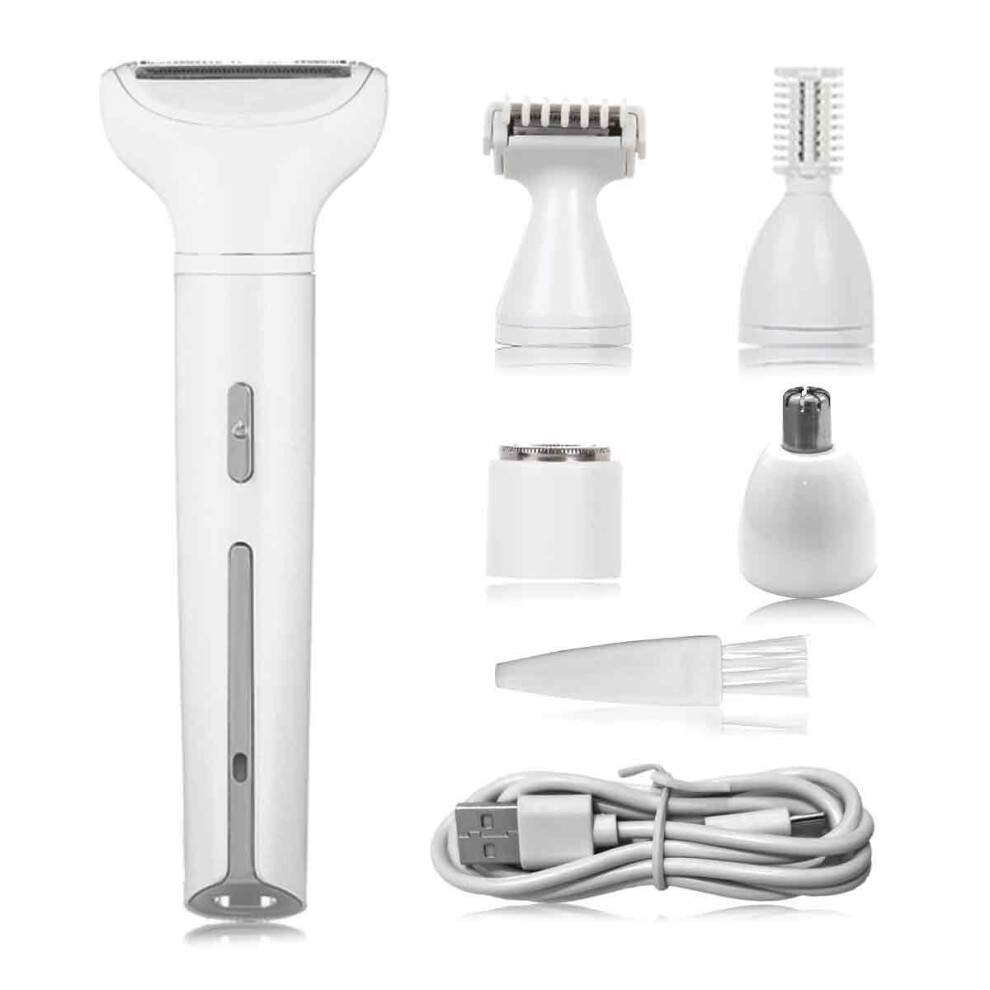 Luxurious Personal Care, 5-in-1 Electric Shaver: Painless Low-Sensitivity Blade, LCD Display & USB Rechargeable, Hypoallergenic Blades, Wet and Dry