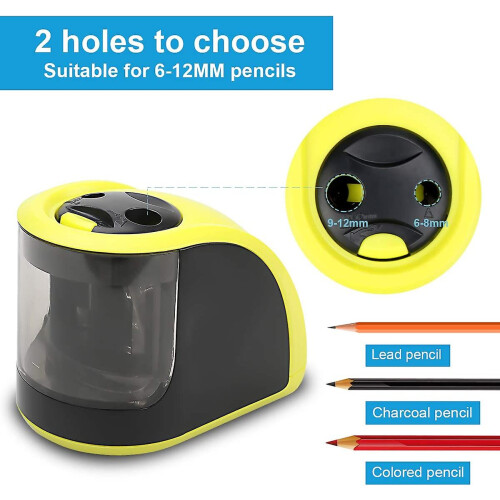 Efficient Pencil Sharpener, Kids Friendly Electric Pencil Sharpener with LARGE-CAPACITY DESIGN, Heavy Duty Blade for Smooth and Fast Sharpening 2