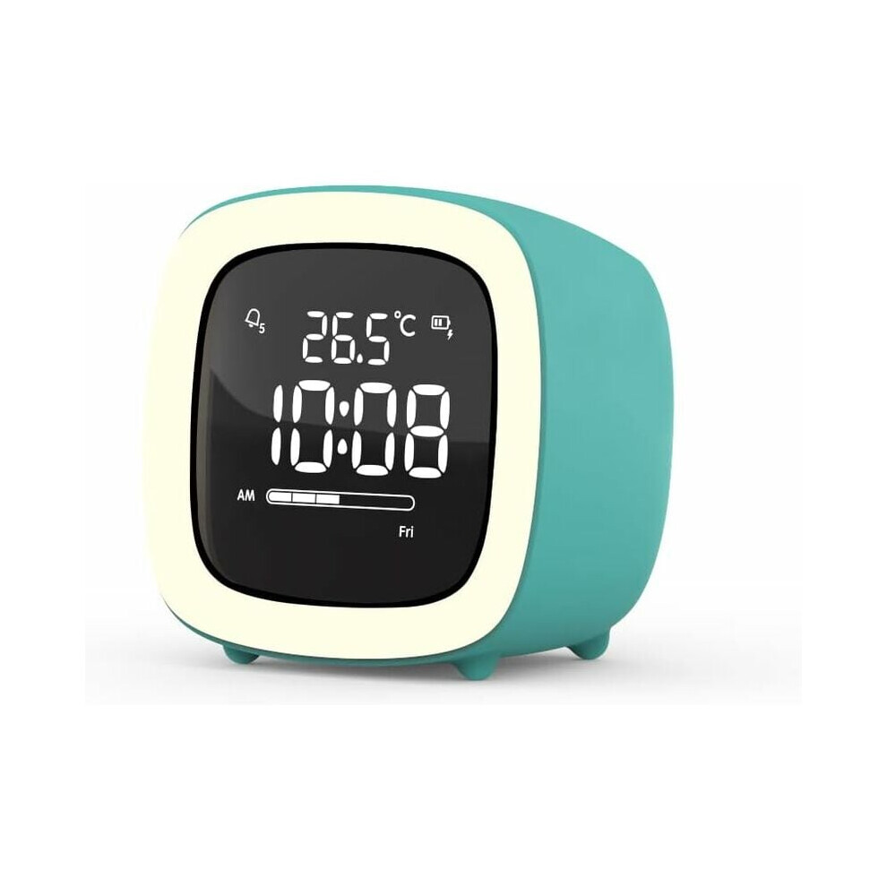 Innovative Nap Timer Alarm Clock, Easy to Use with Dimmable Night Light, Perfect for Toddlers' Bedrooms (Blue)