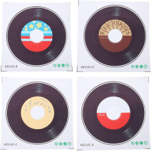 Runde Schallplattenaufkleber zum Basteln und Selbermachen, Vintage-Schallplatten für die Heimdekoration, strapazierfähiges Vinylmaterial sorgt für