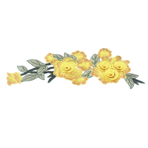 Bestickter Aufnäher, Blumenmuster, Baumwolle,