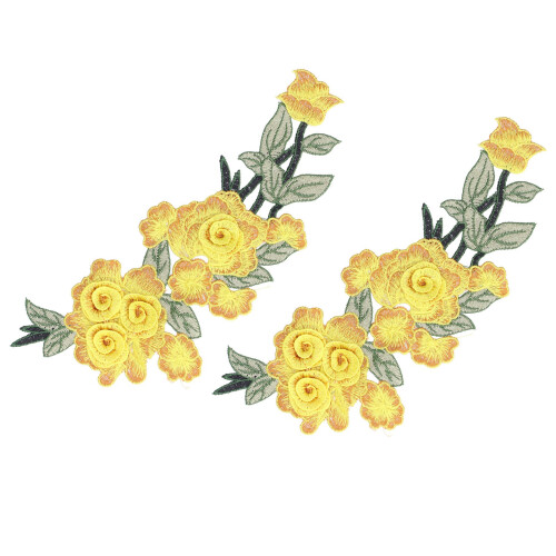 Bestickter Aufnäher, Blumenmuster, Baumwolle, 2
