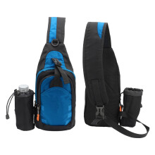 Zaino a tracolla multifunzionale in nylon blu 14,2x6,7x1,6 pollici, grande capacità