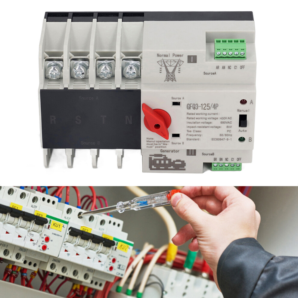 4P AC400V 80A Dual Power Automatic Transfer Switch