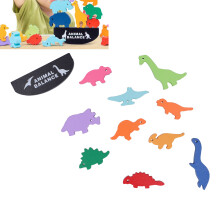 Children's Wooden Animal Shape Balance Stacking Blocks Educational Toy for 3+