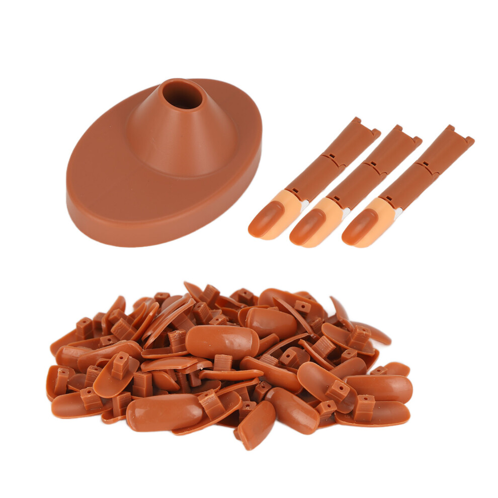 Brown Nail Art Practice Finger With Bendable Joints, 10X7cm