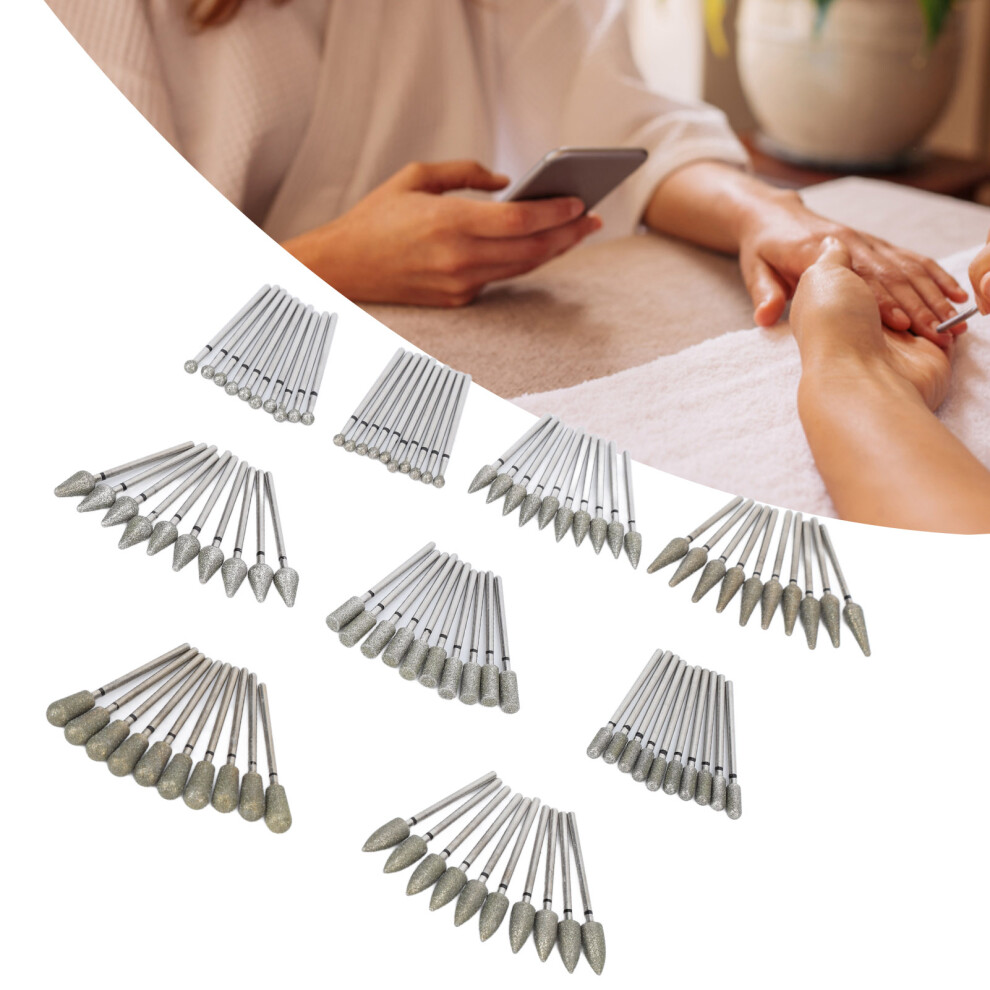 90pcs Emery Nail Drill Bits Set | 9 Models for Gel Polish Removal