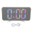 RGB-LED-Spiegel-Uhr Desktop-Wecker mit Lichtsensor 15,87,8 cm 3