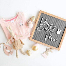 Changeable Felt Letter Board Sign in Grey or Black, 25.525.5cm