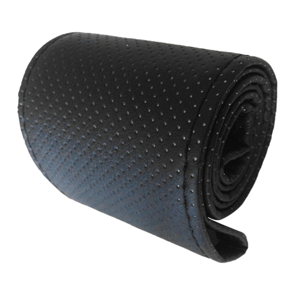 38Cm Universal Steering Wheel Cover Breathable Microfiber Design Black 4231382002481