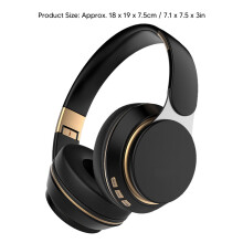 Kabellose Bluetooth-Over-Ear-Kopfhörer, Geräuschunterdrückung, Stereo, Tiefbass, 400mAh, Schwarz