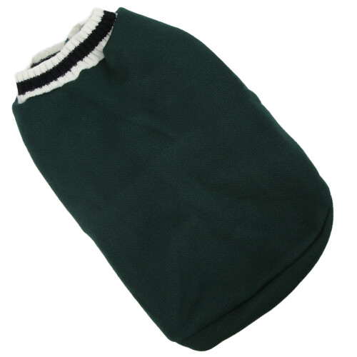 Hunded      gestricktes  Pullover mit V-Ausschnitt  Campus-Stil  Haustier  Pullover  Grün  S